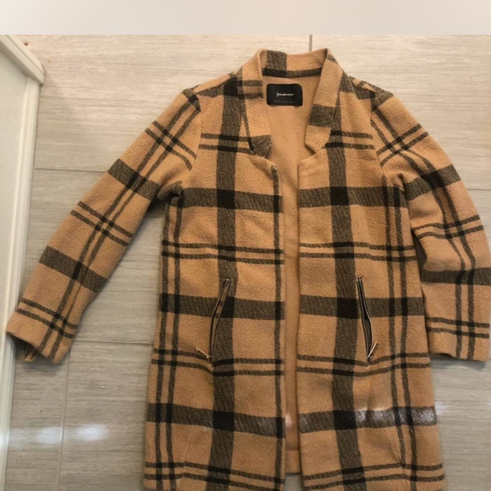 Tan and black soft blazer